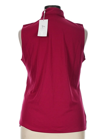 New Lady Hagen Pique Sleeveless Golf Polo - Rich Magnolia Size XL - 0