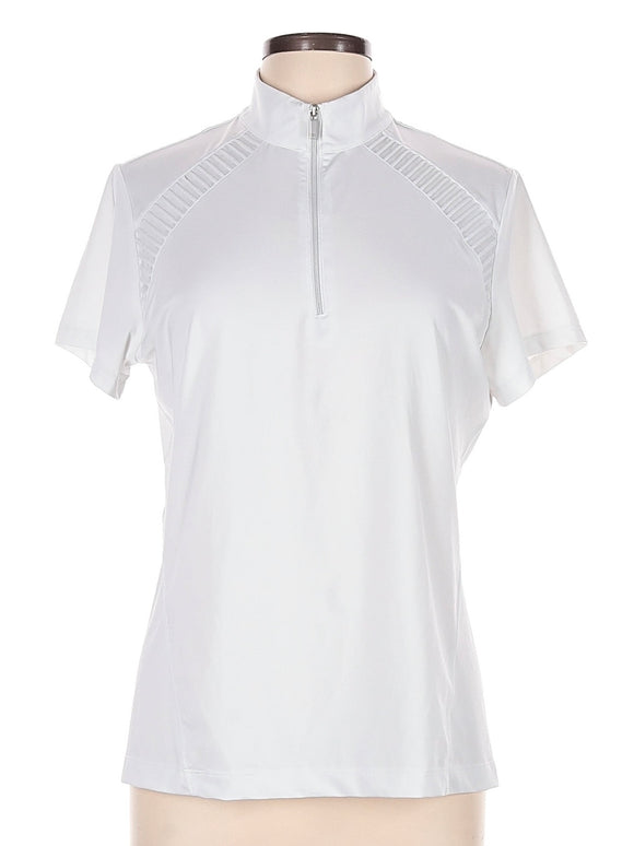 Tail Activewear White Zip Mock Golf Top Size L MSP$90