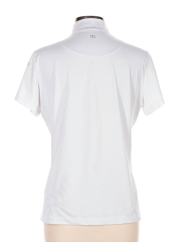 Tail Activewear White Zip Mock Golf Top Size L MSP$90 - 0