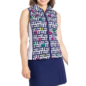New Kinona Sport Swing Away Sleeveless Golf Top - Maze for Days Size XS