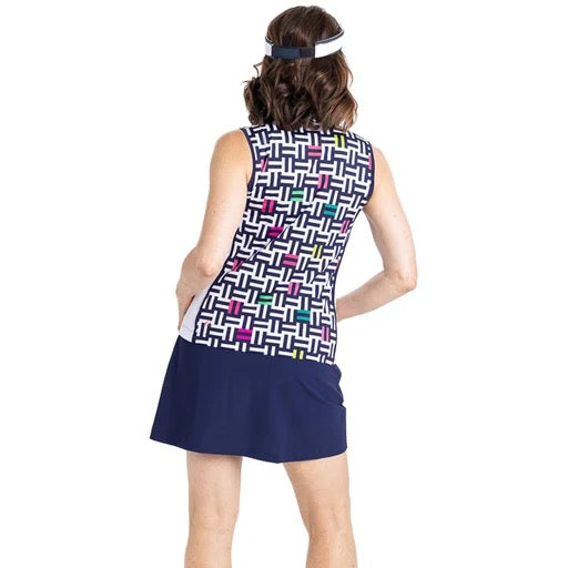New Kinona Sport Swing Away Sleeveless Golf Top - Maze for Days Size XS
