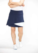 New Kinona Sport Navy Wrap it Up Golf Skort Size M MSP$128-1
