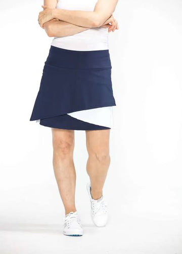 New Kinona Sport Navy Wrap it Up Golf Skort Size M MSP$128