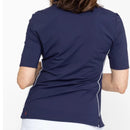 New Kinona Sport Navy Keep it Covered Short Sleeve Golf Top Size L MSP$118-2