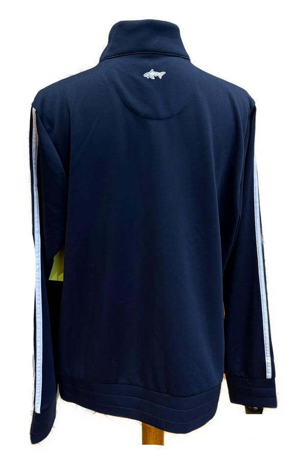 Greg Norman Full Zip Jacket Navy w/ White Accents Size XL