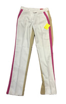 New G/Fore Women's Technical Twill Golf Pant - Tan, White & Pink Size 0 MSP$245-1