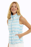 New GGBlue Women's Blue Houndstooth Heritage Vest MSp$140-1