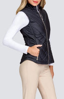 New Tail Activewear Black Sonny Quilted Golf Vest Size S MSP$119-2