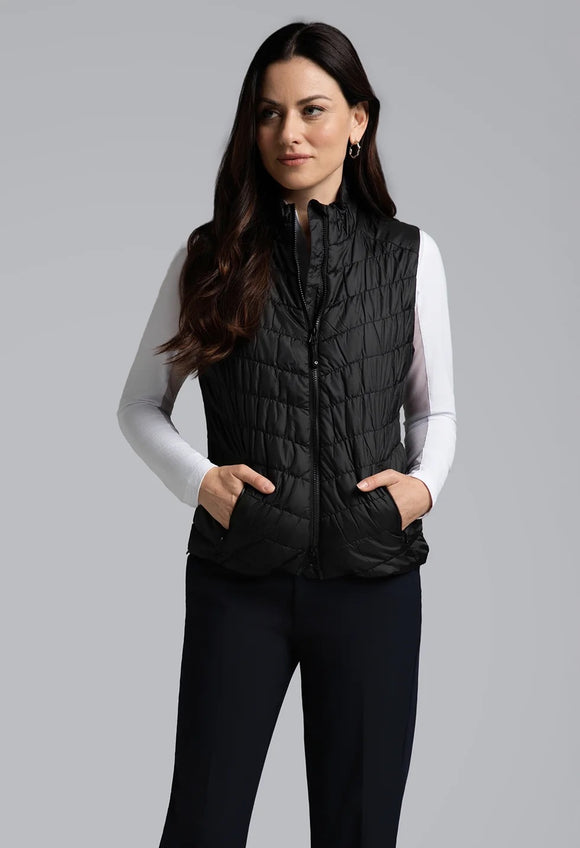 New Women's Ibkul Black Quilted Vest Size XL MSP$130