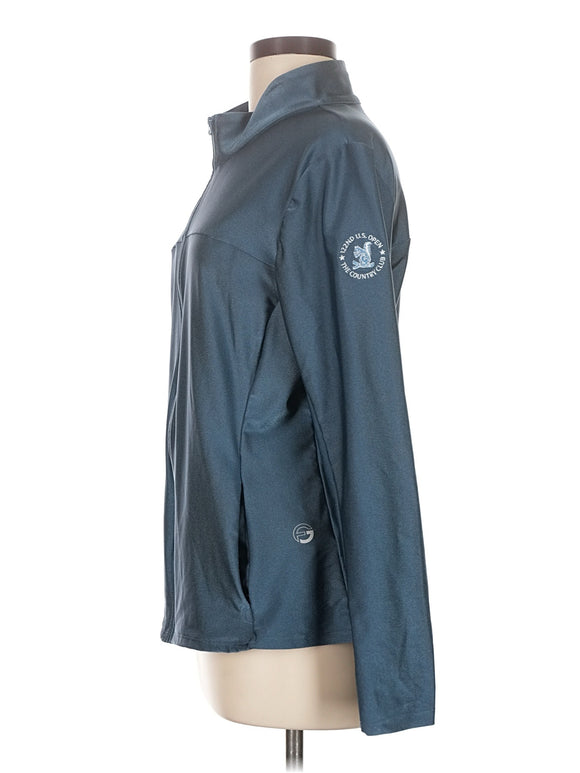 Foray Golf Women's Blue Lux Floral Shine Jacket w/ Logo Size L MSP$140