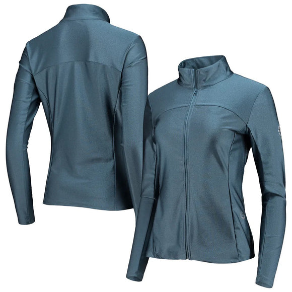 Foray Golf Women's Blue Lux Floral Shine Jacket w/ Logo Size L MSP$140