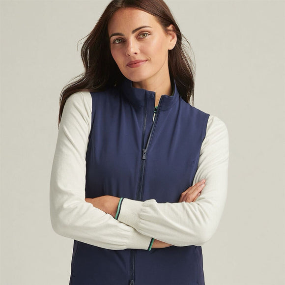 New Peter Millar Women's Dunes Navy Golf Vest Size M MSP$175