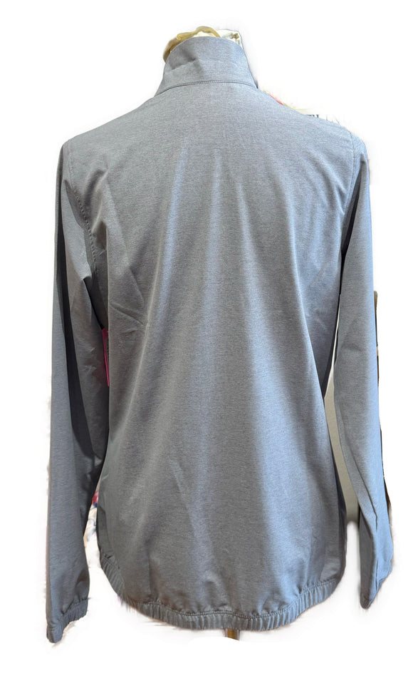 Adidas Women's Gray Heather Full-Zip Jacket w/ Logo Size M