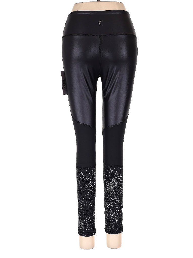New Zyia Active Black Reflective Metallic Light N Tight 7/8 Legging Si