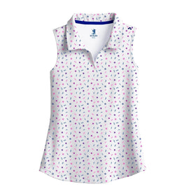 New Scales Women's Salty Knowledge Sleeveless Golf Polo MSP$80 - 0