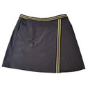 Greg Norman Black Faux Wrap Golf skort w/ Yellow Accents Size L MSP$89-3