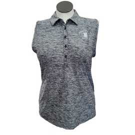 Under Armour Gray Heather Sleeveless Polo w/ Chautauqua Golf Club Logo Size XL - 0