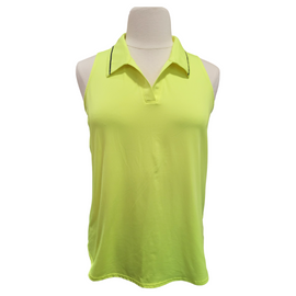 Jofit Neon Solid Sleeveless Women's Golf Polo Size XXL