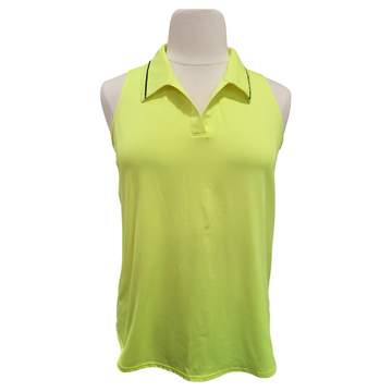 Buy yellow Jofit Neon Solid Sleeveless Women's Golf Polo Size XXL