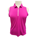 Slazenger Golf Hot Pink Women's Sleeveless Polo w/ White Trim Size XL-3
