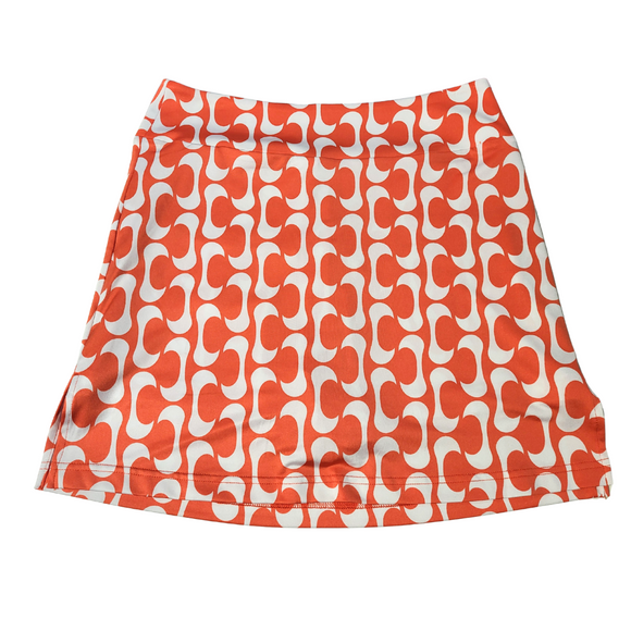Golftini Orange Women's Golf Skort - Sunrise - Sunset - Long Size S MSP$116