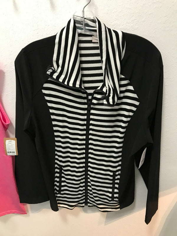 Zenergy Black & white Full-Zip Jacket Size M MSP$110 | Mulligal